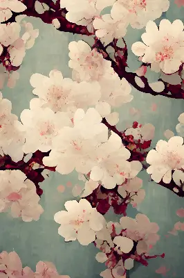 Verdunkelungsrollo Kirschblüte