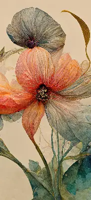 Rollo lichtundurchlässig Blume