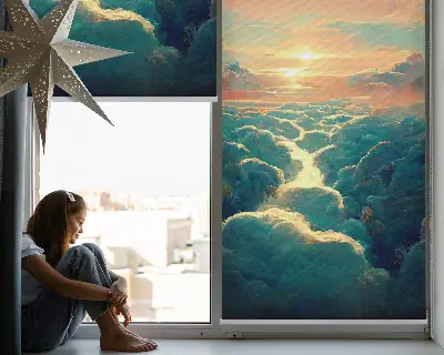 Fenster rollo Sonnenuntergang
