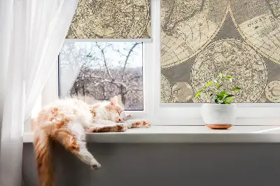 Fenster rollo Weltkarte