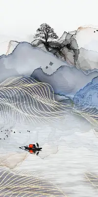 Fenster rollo Verschwommene Berge