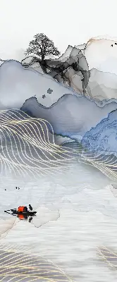 Fenster rollo Verschwommene Berge