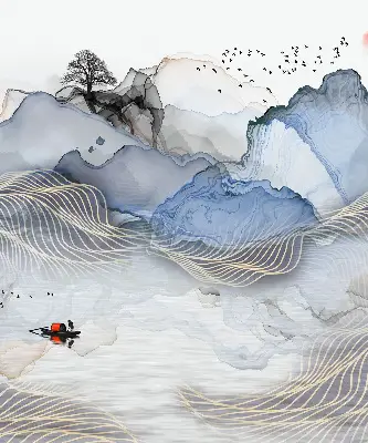 Fenster rollo Verschwommene Berge