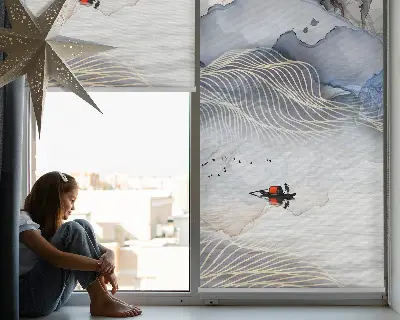 Fenster rollo Verschwommene Berge