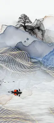 Fenster rollo Verschwommene Berge