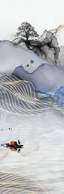 Fenster rollo Verschwommene Berge