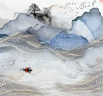 Fenster rollo Verschwommene Berge