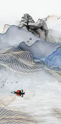 Fenster rollo Verschwommene Berge