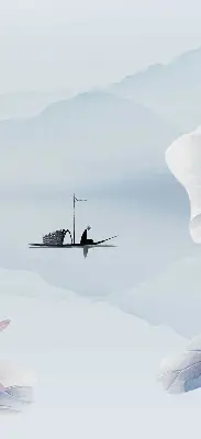 Verdunkelungsrollo Ein Fischer auf einem Boot
