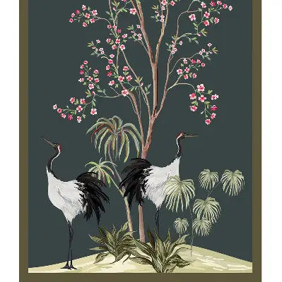 Fenster rollo Vögel am Rosenstrauch