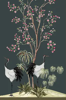 Fenster rollo Vögel am Rosenstrauch