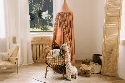Fenster rollo Vögel am Rosenstrauch