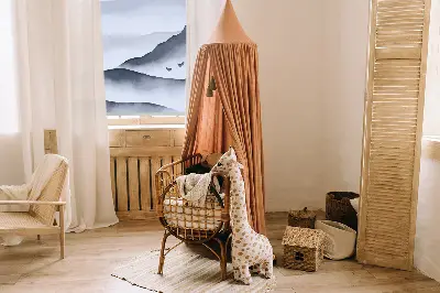 Rollo lichtundurchlässig Berge im Nebel