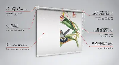 Verdunkelungsrollo Vögel auf einer Blume