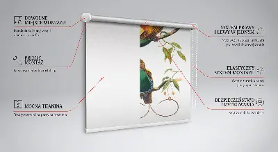 Fenster rollo Vögel auf einem Ast