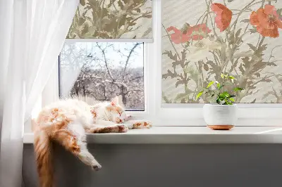 Verdunkelungsrollo Mohnblumen