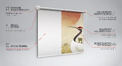 Fenster rollo Kraniche bei Sonnenuntergang