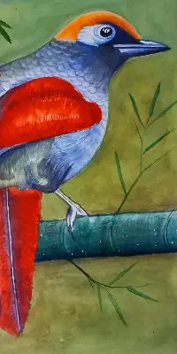Verdunkelungsrollo Ein Vogel auf einem Ast