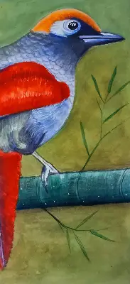 Verdunkelungsrollo Ein Vogel auf einem Ast