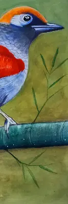 Verdunkelungsrollo Ein Vogel auf einem Ast