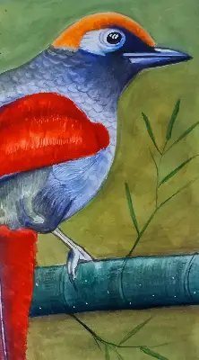 Verdunkelungsrollo Ein Vogel auf einem Ast