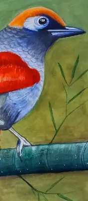 Verdunkelungsrollo Ein Vogel auf einem Ast
