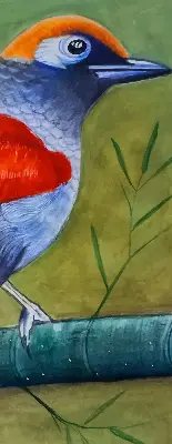 Verdunkelungsrollo Ein Vogel auf einem Ast