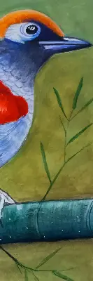 Verdunkelungsrollo Ein Vogel auf einem Ast