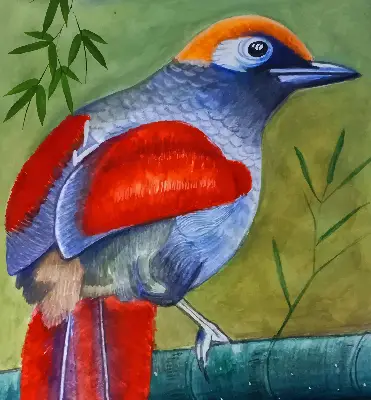 Verdunkelungsrollo Ein Vogel auf einem Ast