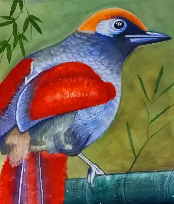 Verdunkelungsrollo Ein Vogel auf einem Ast