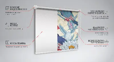 Rollo lichtundurchlässig Vögel zwischen den Blumen