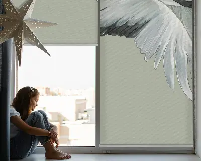 Fenster rollo Kranich im Flug