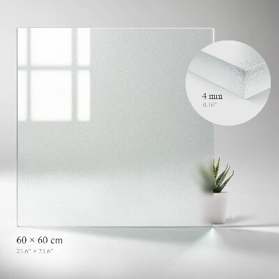 Quadratische Glastischplatte Lichtdurchlässige