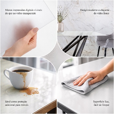 Quadratische Glastischplatte Lichtdurchlässige