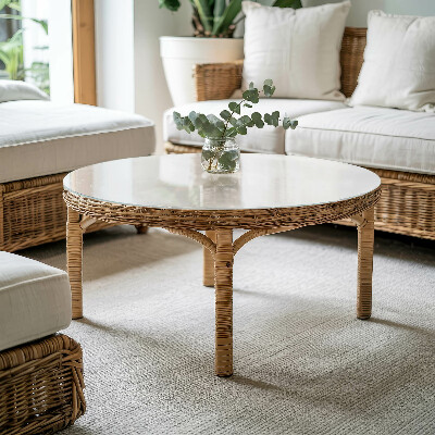 Runde tischplatte Reines Weiß