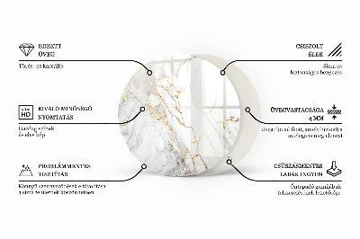 Runde tischplatte Reines Weiß