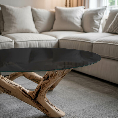 Runde tischplatte Solides Schwarz, elegant