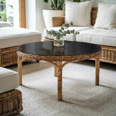 Runde tischplatte Solides Schwarz, elegant