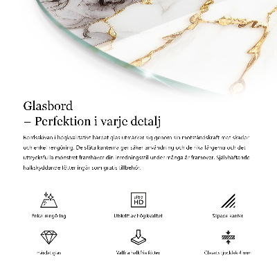 Runde tischplatte Solides Schwarz, elegant