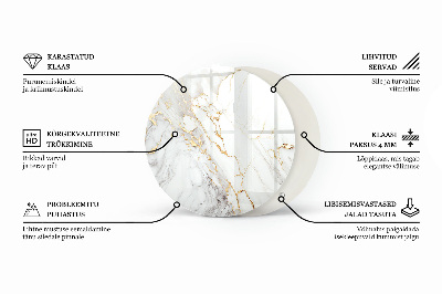 Runde tischplatte Grafische Marmorkomposition