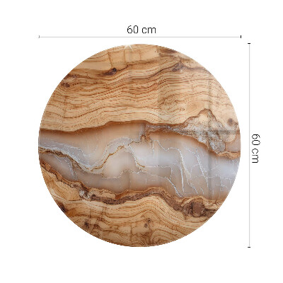 Runde tischplatte Holz im Einklang mit Harz