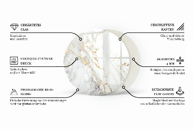 Runde tischplatte Marmoradern im Design