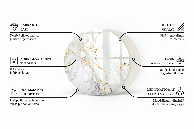 Runde tischplatte Marmoradern im Design