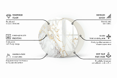 Runde tischplatte Marmoradern im Design