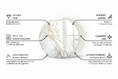 Runde tischplatte Marmorähnliches Muster