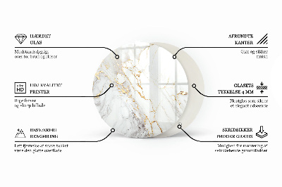 Runde tischplatte Marmorähnliches Muster