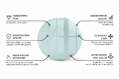 Glasplatte für runden tisch transparent