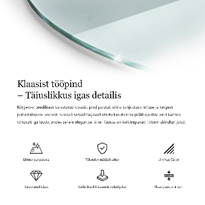 Glasplatte für runden tisch transparent