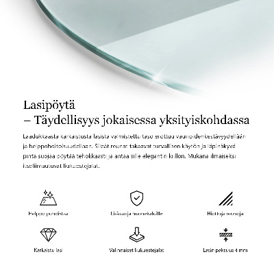 Glasplatte für runden tisch transparent