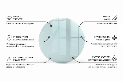 Glasplatte für runden tisch transparent